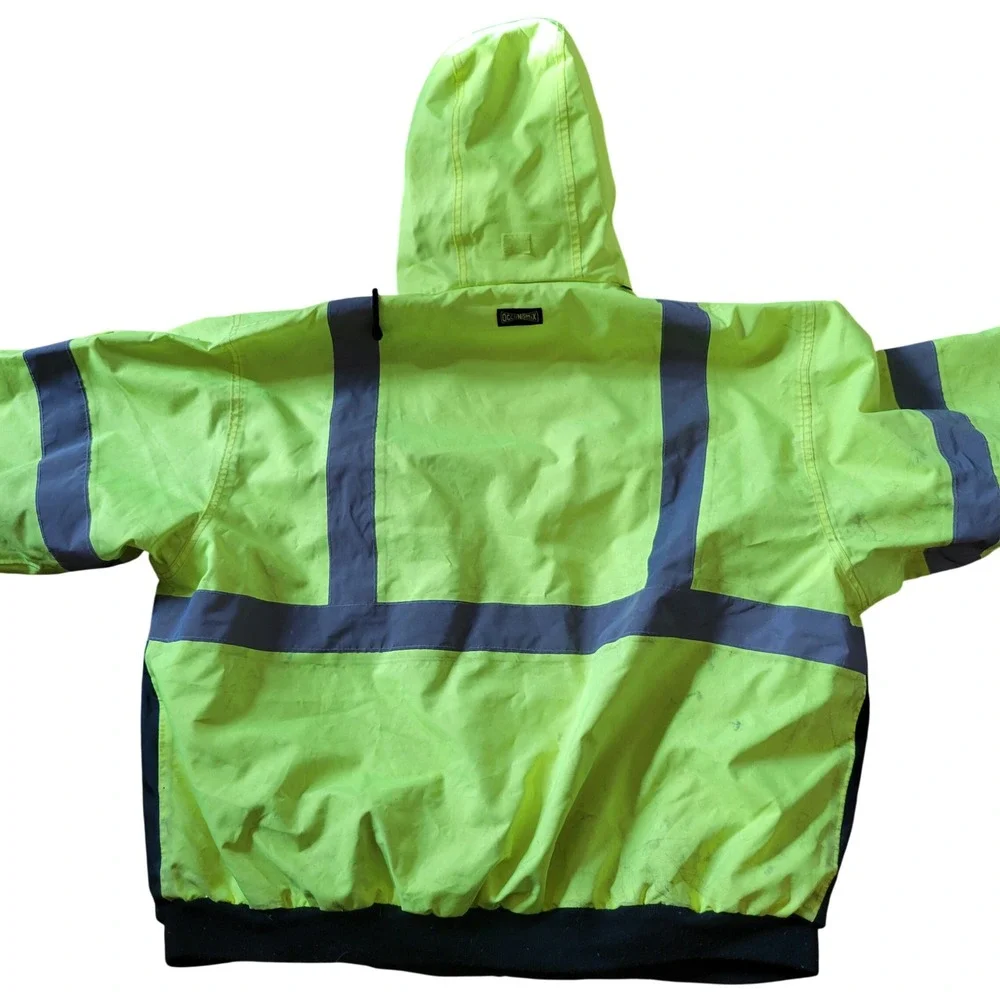 OccuNomix Hi-Viz‎ Yellow Black Type R Class 3 Reflective Bomber Work Jacket XL